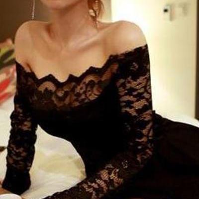 Strapless Sexy Lace Dress Bhreh